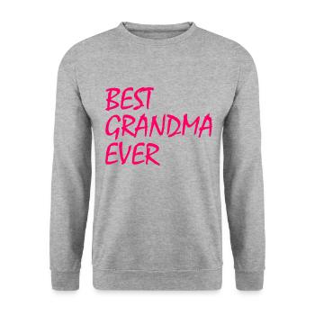 Best grandma ever - Unisex Sweatshirt - salt & pepper - Front - Alina (178cm) & Michal (187cm)