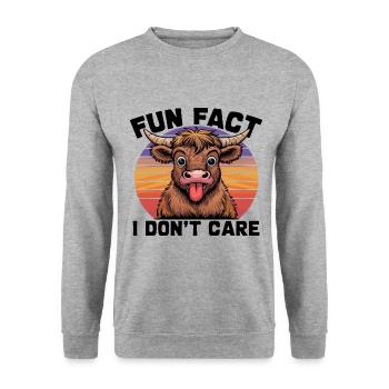 Drôle Highland vache langue de langue design pour animal - Sweat-shirt Unisexe - gris chiné - Devant - Alina (178cm) & Michal (187cm)