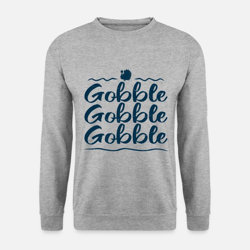Gobble Gobble Gobble - Unisex Pullover - Weißgrau meliert
