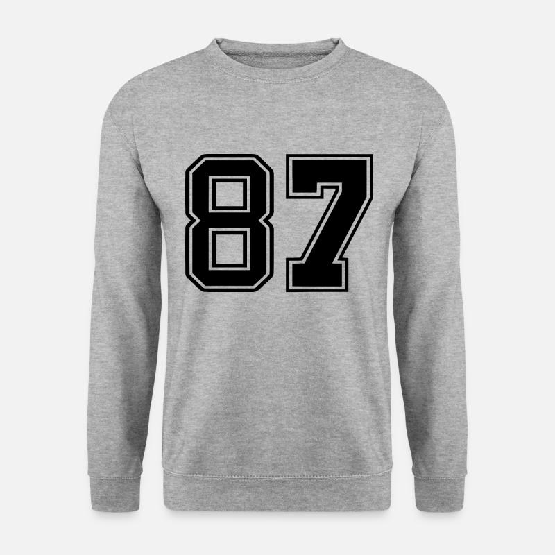 87 - Unisex Pullover - Weißgrau meliert