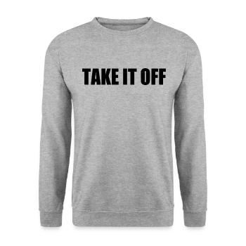 Take it off - Unisex Sweatshirt - salt & pepper - Front - Alina (178cm) & Michal (187cm)