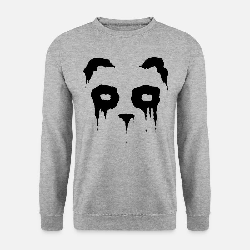 Panda - Unisex Pullover - Weißgrau meliert
