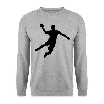 Handball - Sweat-shirt Unisexe - gris chiné - Devant - Alina (178cm) & Michal (187cm)
