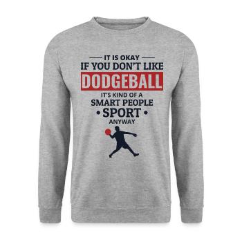 Dodgeball Player Coach Team Sports Funny - Unisex Sweatshirt - salt & pepper - Front - Alina (178cm) & Michal (187cm)