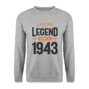 Living Legend Since 1943 - 80 Years Awesome! - Unisex Sweatshirt - salt & pepper - Front - Alina (178cm) & Michal (187cm)