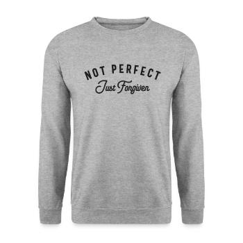 Not Perfect Just Forgiver - Forgiveness Unleashes - Unisex Sweatshirt - salt & pepper - Front - Alina (178cm) & Michal (187cm)
