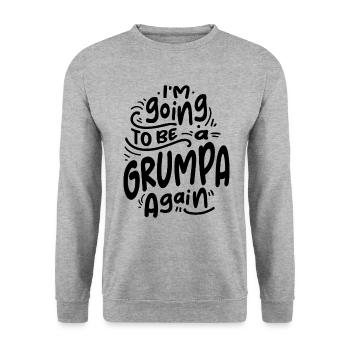 I'm Going To Be a Grumpa Again Funny Grandpa - Unisex Sweatshirt - salt & pepper - Front - Alina (178cm) & Michal (187cm)