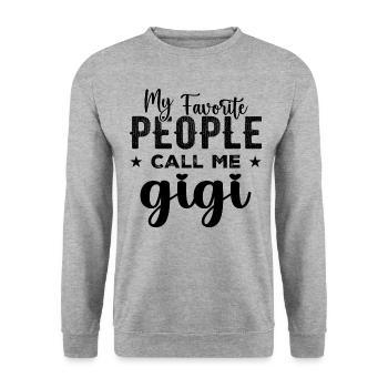 My Favorite People Call Me Gigi Mother's Day - Sweat-shirt Unisexe - gris chiné - Devant - Alina (178cm) & Michal (187cm)