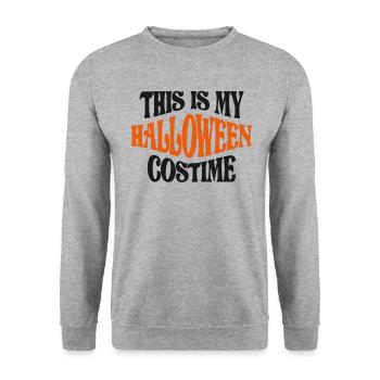 Fun for All Ages - This Is My Halloween Costume - Unisex Sweatshirt - salt & pepper - Front - Alina (178cm) & Michal (187cm)