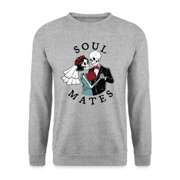 Âmes sœurs - Sweat-shirt Unisexe - gris chiné - Devant - Alina (178cm) & Michal (187cm)