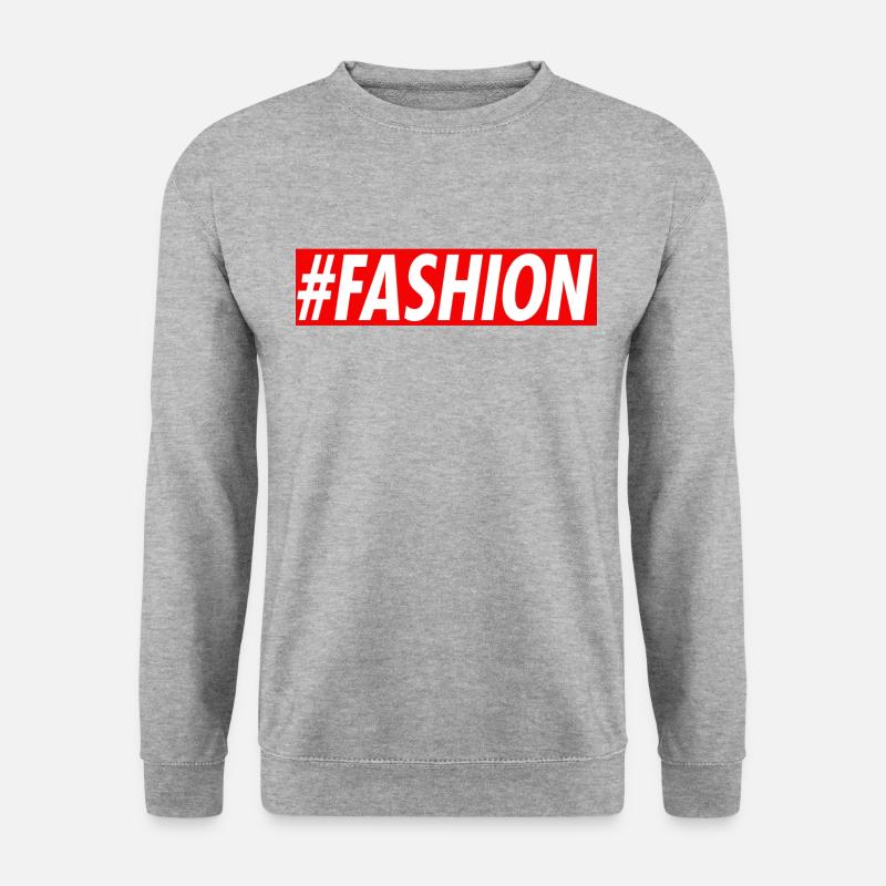 #Fashion - Unisex Pullover - Weißgrau meliert