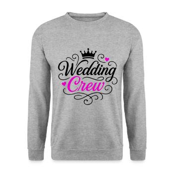 Wedding Team Bride Groom - Unisex Sweatshirt - salt & pepper - Front - Alina (178cm) & Michal (187cm)