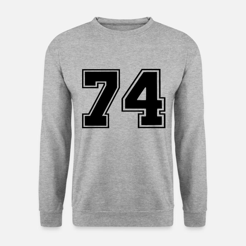 74 - Unisex Pullover - Weißgrau meliert