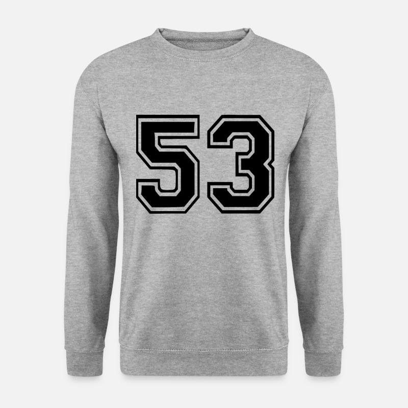 53 - Unisex Pullover - Weißgrau meliert