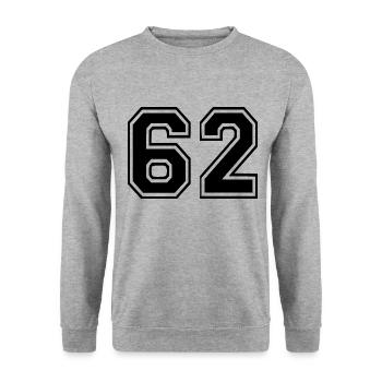 62 - Unisex Pullover - Weißgrau meliert - Vorne - Alina (178cm) & Michal (187cm)