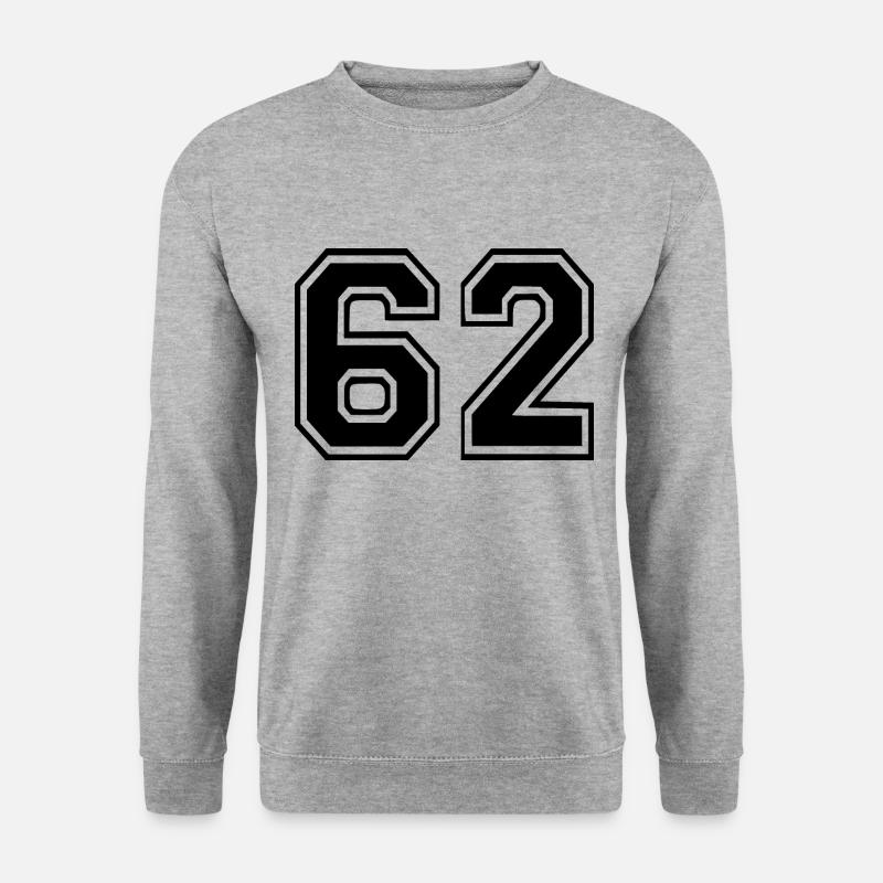 62 - Unisex Pullover - Weißgrau meliert