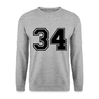 34 - Unisex Sweatshirt - salt & pepper - Front - Alina (178cm) & Michal (187cm)