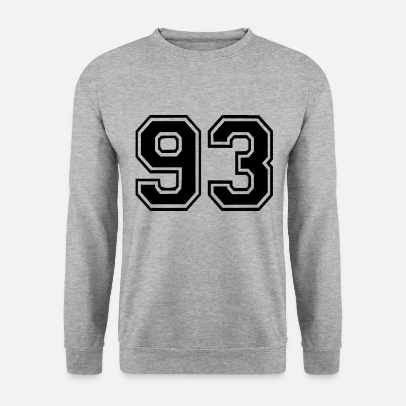 93 - Unisex Pullover - Weißgrau meliert