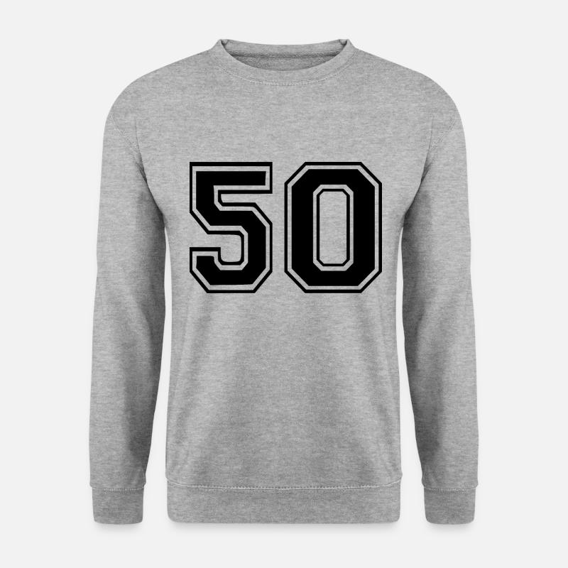 50 - Unisex Pullover - Weißgrau meliert