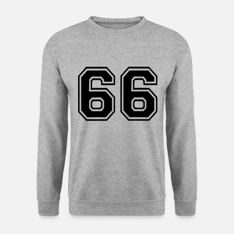 66 - Unisex Pullover - Weißgrau meliert