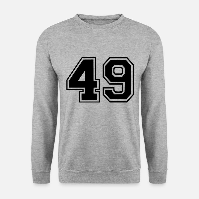 49 - Unisex Pullover - Weißgrau meliert