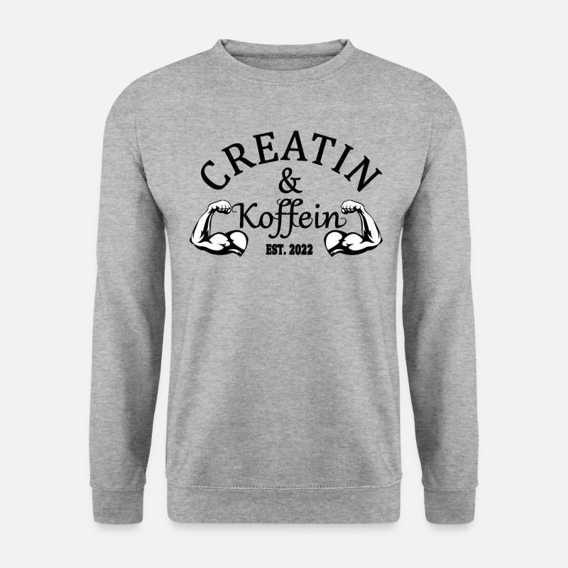 CREATIN u KOFFEIN - Unisex Pullover - Weißgrau meliert