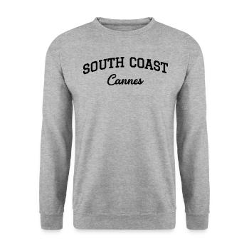 SOUTH COAST Cannes - Unisex Sweatshirt - salt & pepper - Front - Alina (178cm) & Michal (187cm)