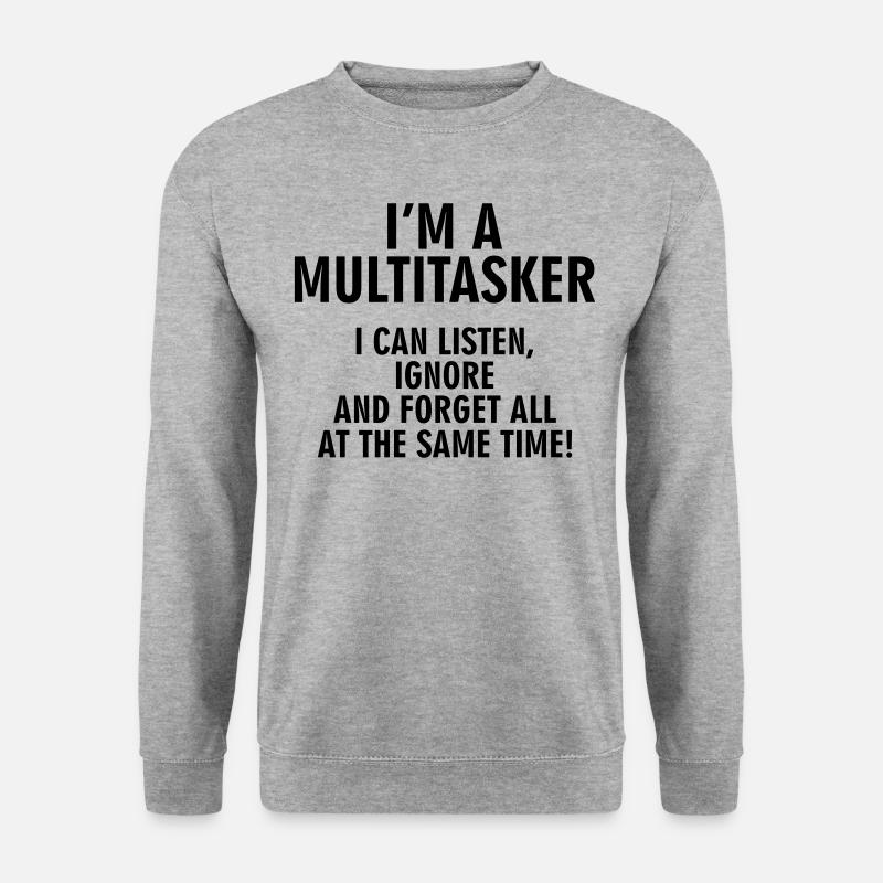 Multitasker - Unisex Pullover - Weißgrau meliert