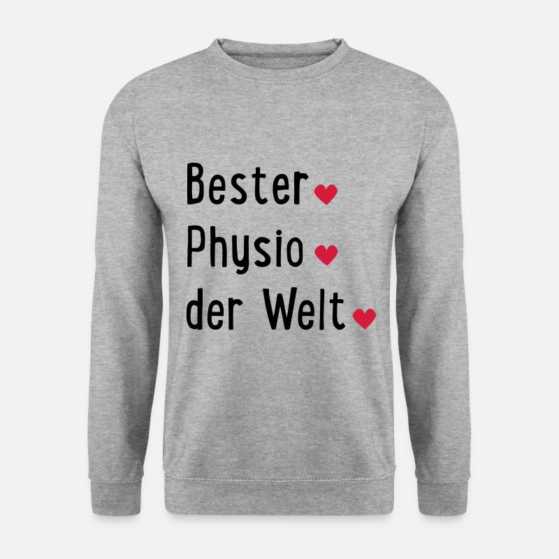 besterphysio - Unisex Pullover - Weißgrau meliert