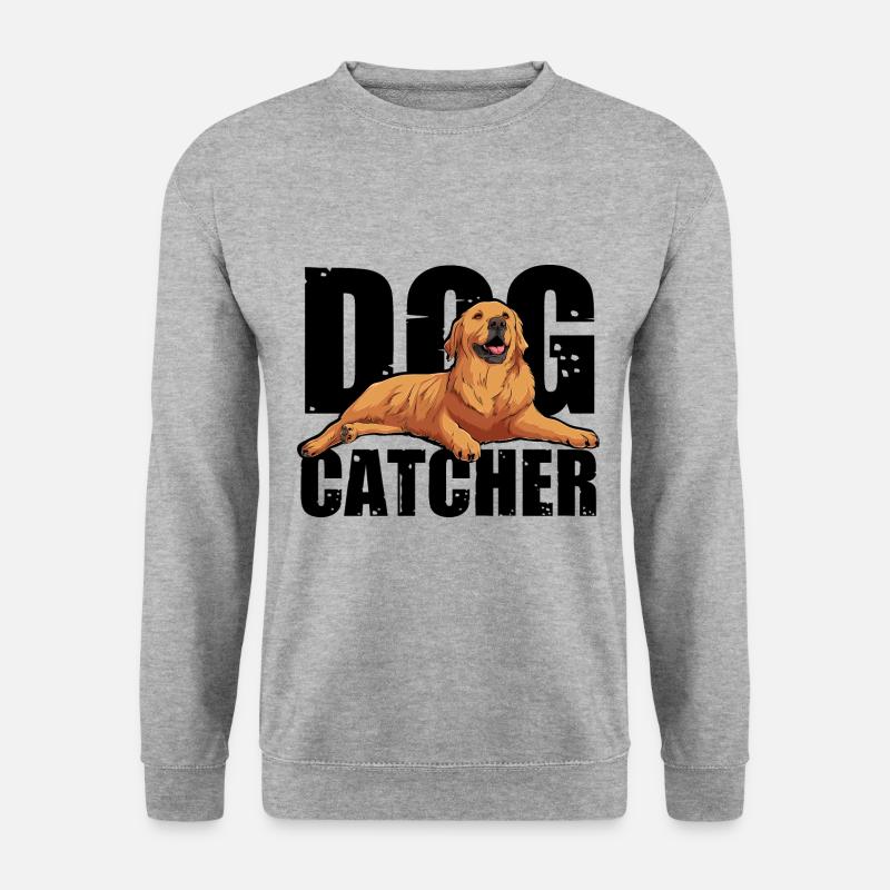Dog Catcher Hund - Unisex Pullover - Weißgrau meliert