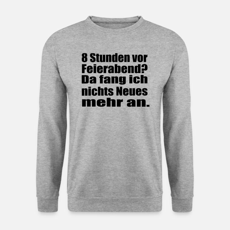 Endlich Feierabend ! - Unisex Pullover - Weißgrau meliert