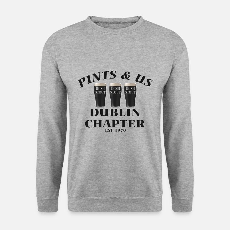 Pints and Us Dublin Kapitel EST 1970 - Unisex Pullover - Weißgrau meliert