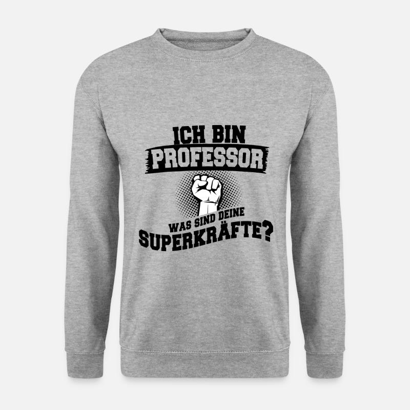 Professor - Unisex Pullover - Weißgrau meliert