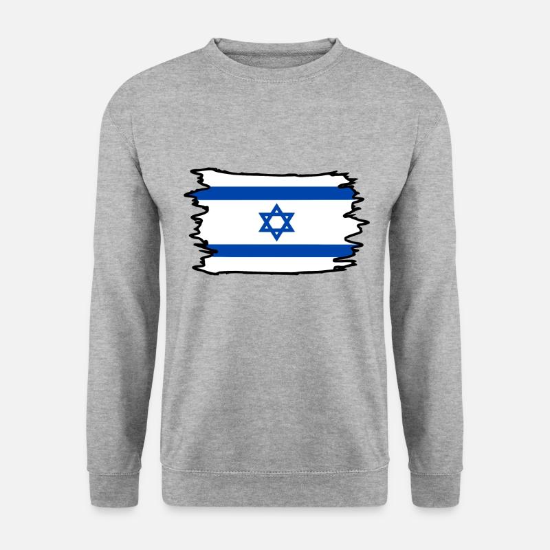 Israel - Unisex Pullover - Weißgrau meliert