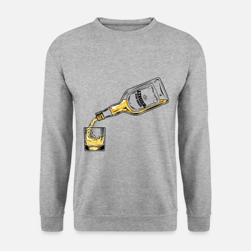 Whisky Alkohol - Unisex Pullover - Weißgrau meliert