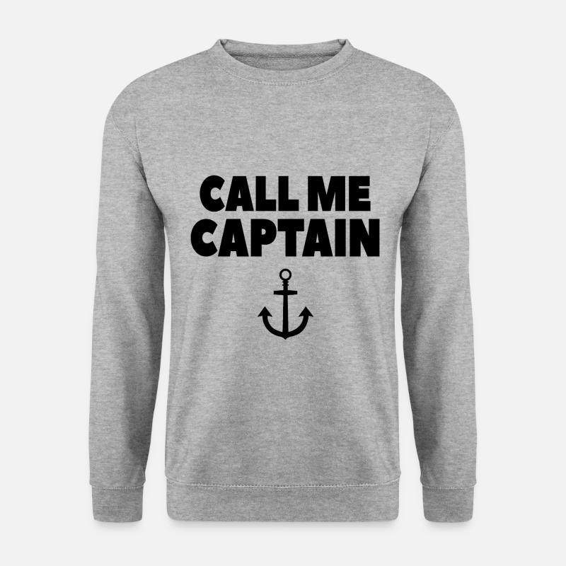 Kapitän Schiff Anker Boot - Unisex Pullover - Weißgrau meliert