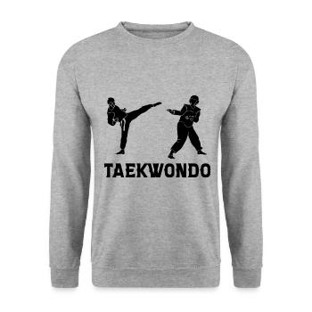 Taekwondo - Unisex Sweatshirt - salt & pepper - Front - Alina (178cm) & Michal (187cm)