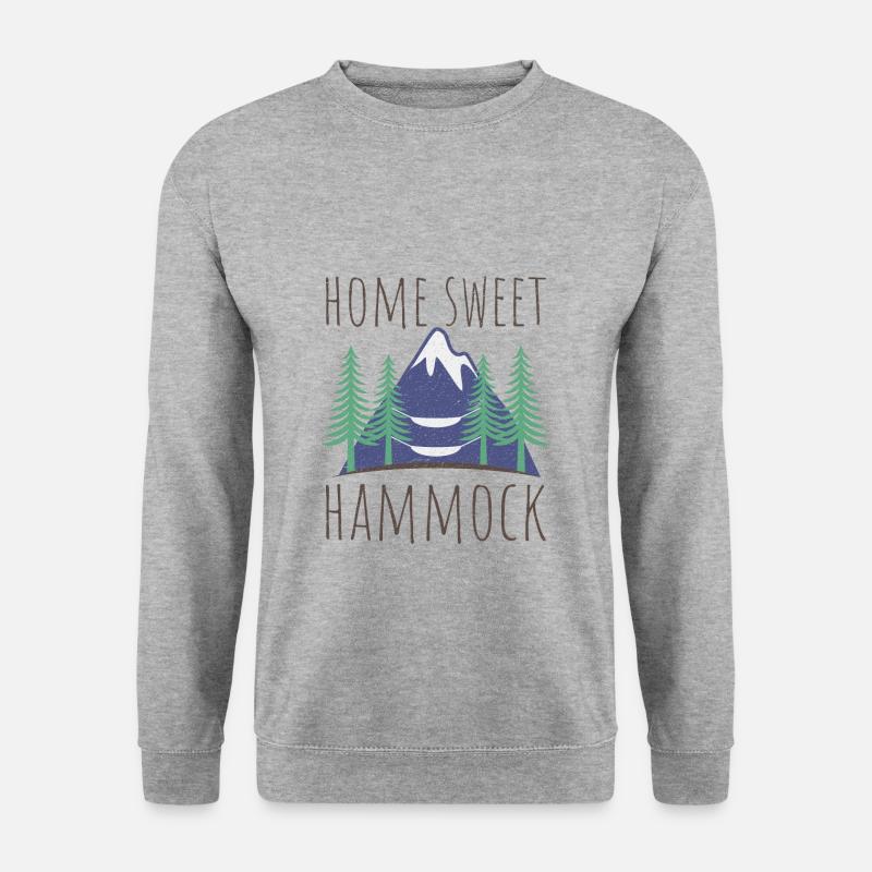 Hängematten Design - Unisex Pullover - Weißgrau meliert