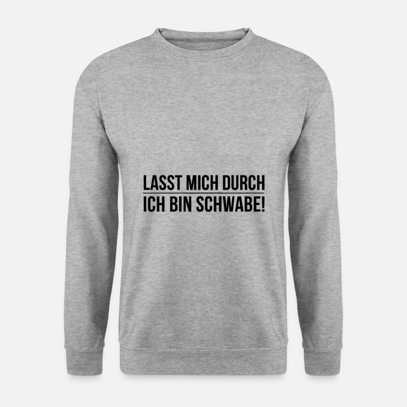 Schwaben Schwabe schwäbisch Geschenkidee - Unisex Pullover - Weißgrau meliert