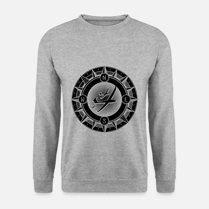 Segelflieger Shirts | Segelflug Pilot Geschenkidee - Unisex Pullover - Weißgrau meliert