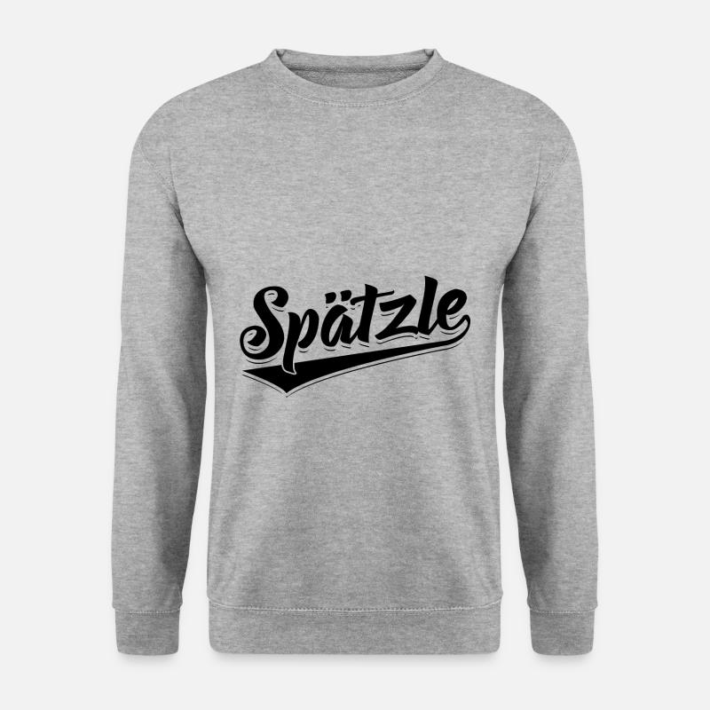 Spätzle | Schwabe Schwäbisch Käsespätzle Geschenke - Unisex Pullover - Weißgrau meliert