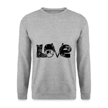 Ski Rider T-Shirts | Apre ski ski area gifts - Unisex Sweatshirt - salt & pepper - Front - Alina (178cm) & Michal (187cm)