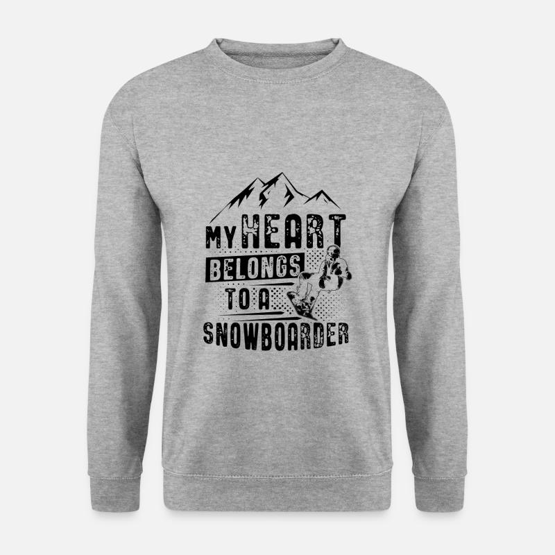 Snowboard saying snowboarding snowboarder gift - Unisex Sweatshirt - salt & pepper