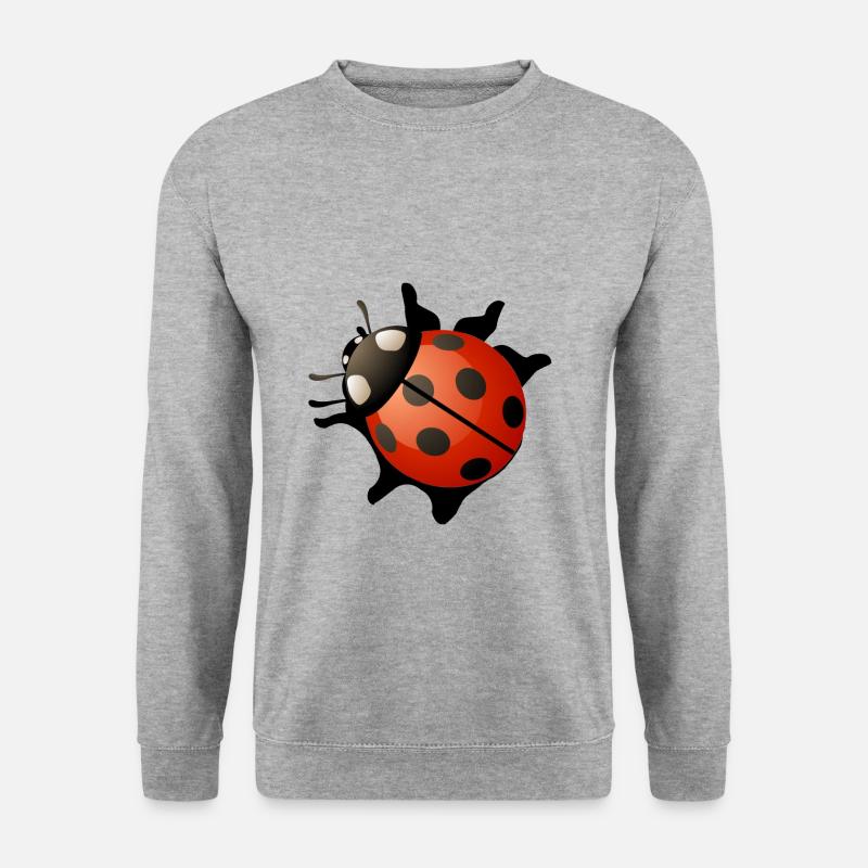 Marienkäfer Rot Geschenk Geschenkidee - Unisex Pullover - Weißgrau meliert