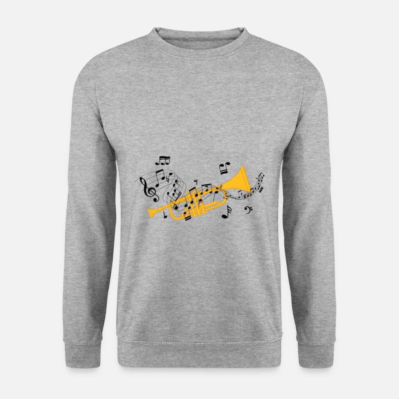 Trompete | Trompeter Trompete Musik Band Geschenke - Unisex Pullover - Weißgrau meliert