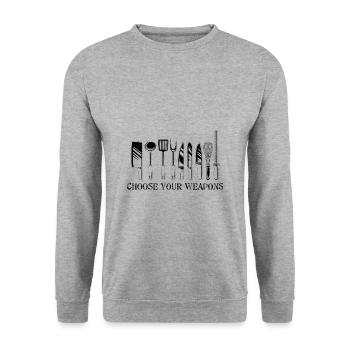 Cooking profession | Hobby chef cook cooking gift ideas - Unisex Sweatshirt - salt & pepper - Front - Alina (178cm) & Michal (187cm)
