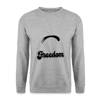 Paragliding | Paragliding paraglider gift idea - Unisex Sweatshirt - salt & pepper - Front - Alina (178cm) & Michal (187cm)
