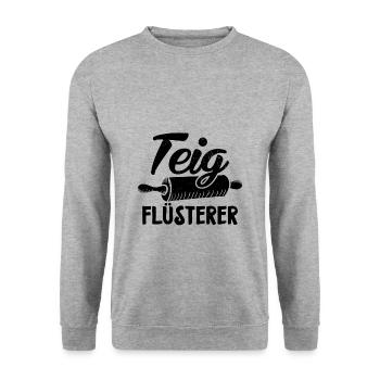 Bäcker Sprüche | Ausbildung Beruf Backen Geschenke - Unisex Pullover - Weißgrau meliert - Vorne - Alina (178cm) & Michal (187cm)
