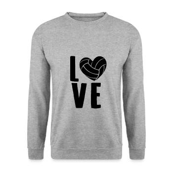 Volleyball love Volleyball player gifts - Unisex Sweatshirt - salt & pepper - Front - Alina (178cm) & Michal (187cm)
