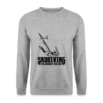 Skydive | Cadeau de passe-temps de parachutiste - Sweat-shirt Unisexe - gris chiné - Devant - Alina (178cm) & Michal (187cm)